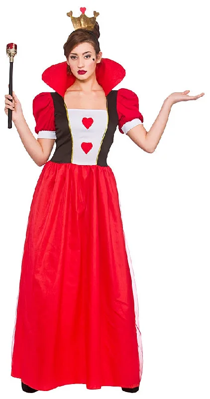 Ladies Queen of Hearts Fairy Tale Book Day Fancy Dress Costume