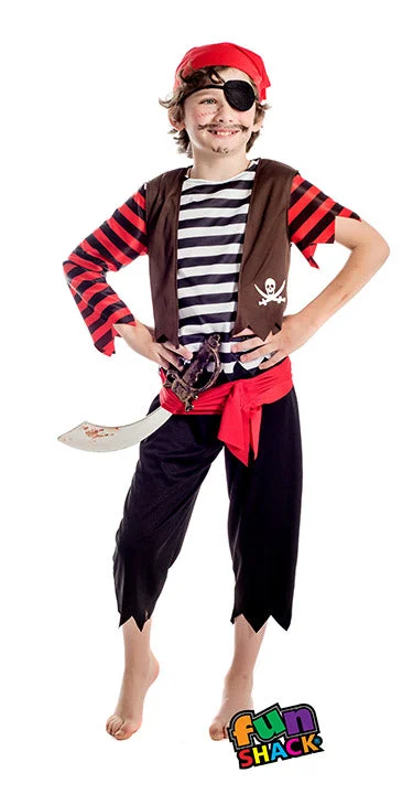 Swashbuckling Pirate Boys Fancy Dress Costume
