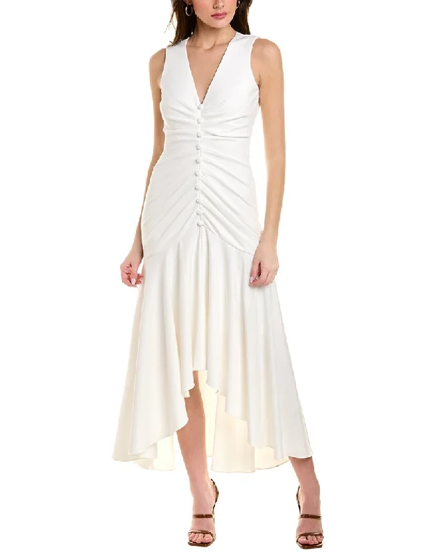 Badgley Mischka Ruched Midi Dress Fashionable Shift Midi Dress