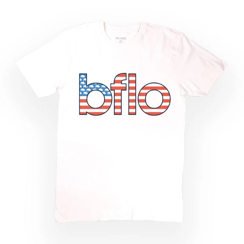 BFLO With Flag Design UV Color Changing Short Sleeve Shirt Fashionable Draped Short Sleeve