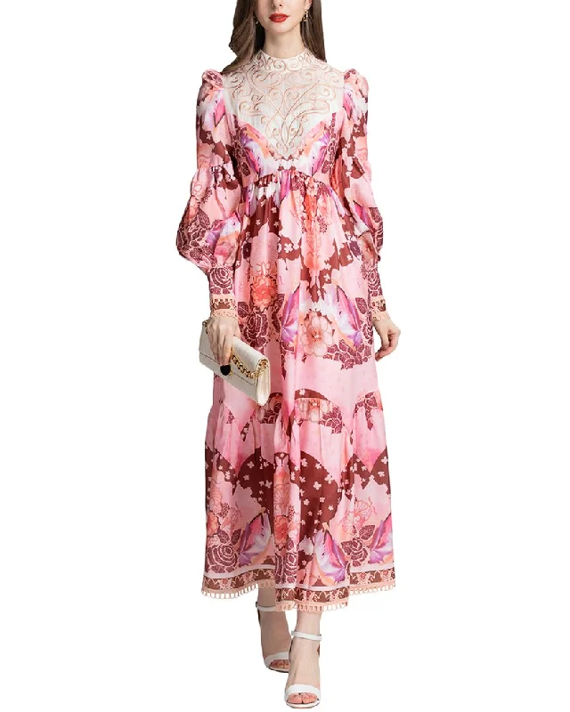 BURRYCO Midi Dress Fashionable Chiffon Midi Dress