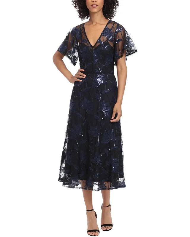 Maggy London Midi Dress Cozy Tie-Dye Midi Dress