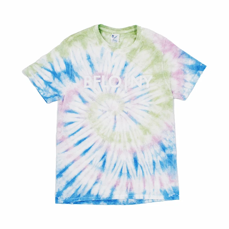 BFLO Pastel Tie Dye Short Sleeve Shirt Elegant High-Low Short Shirt