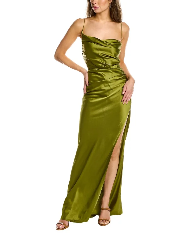 The Sei Silk Midi Dress Elegant Satin Slip Midi Dress