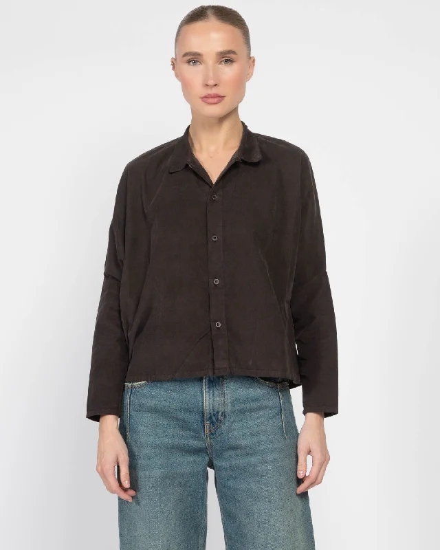 Tina Lampo Shirt Chic V-Neck Short Blouse