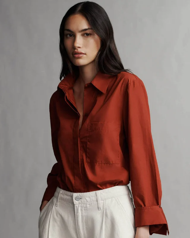 Boyfriend Shirt Chic Silk Short Sleeve Shirt