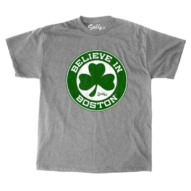 Believe in Boston - Basketball Shamrock - T-Shirt Plaid T-Shirt Polka Dot Checkered