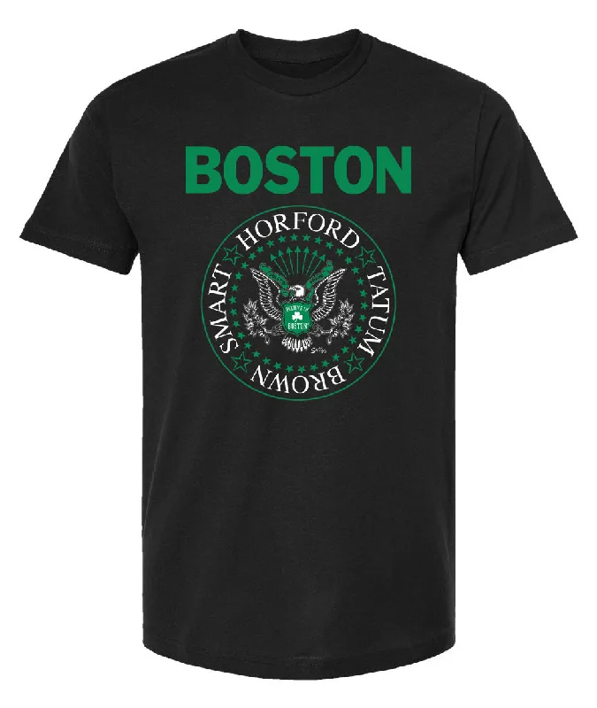 BOSTON - 2022 Basketball Eagle - T-Shirt Hooded Caped Shawl Collar