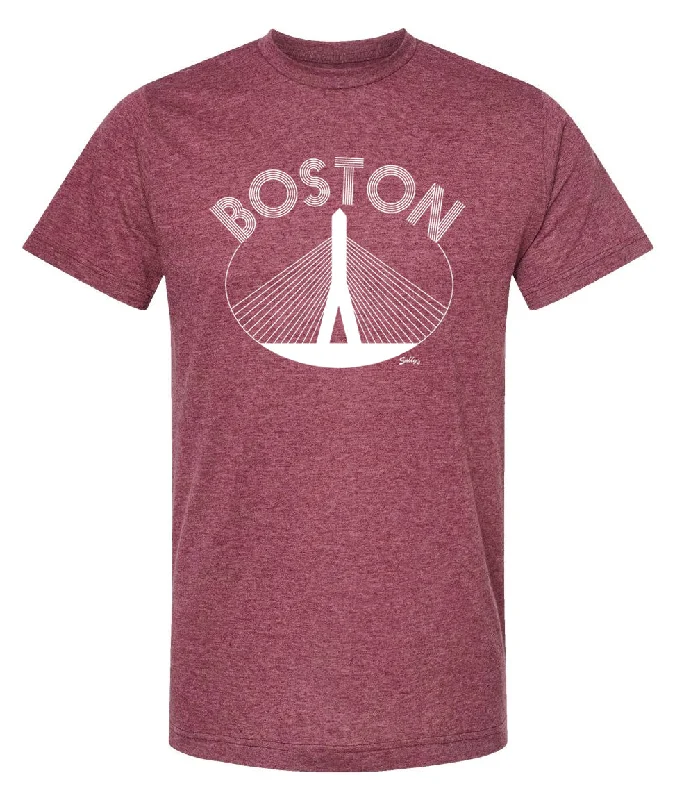 BOSTON Zakim Bridge T-Shirt Anti-Shrink Durable Soft