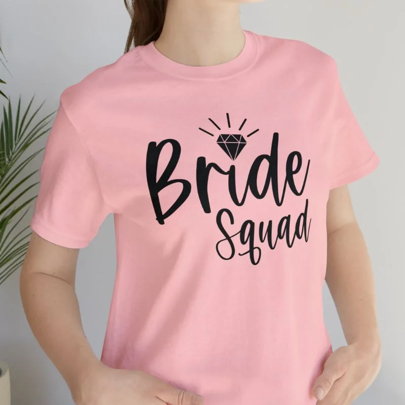 Bride Squad T-shirt Mesh Blend Leather Blend Suede Blend