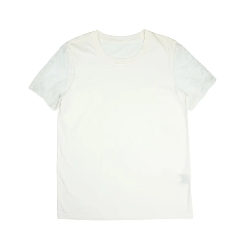 Burberry T-Shirt - Women's L V-Neck T-Shirt Long Sleeve Cotton