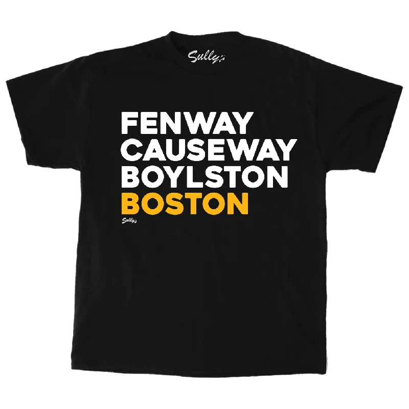 Fenway Causeway Boylston Boston - Hockey - T-Shirt Chenille Blend Fleece Blend Nylon Blend