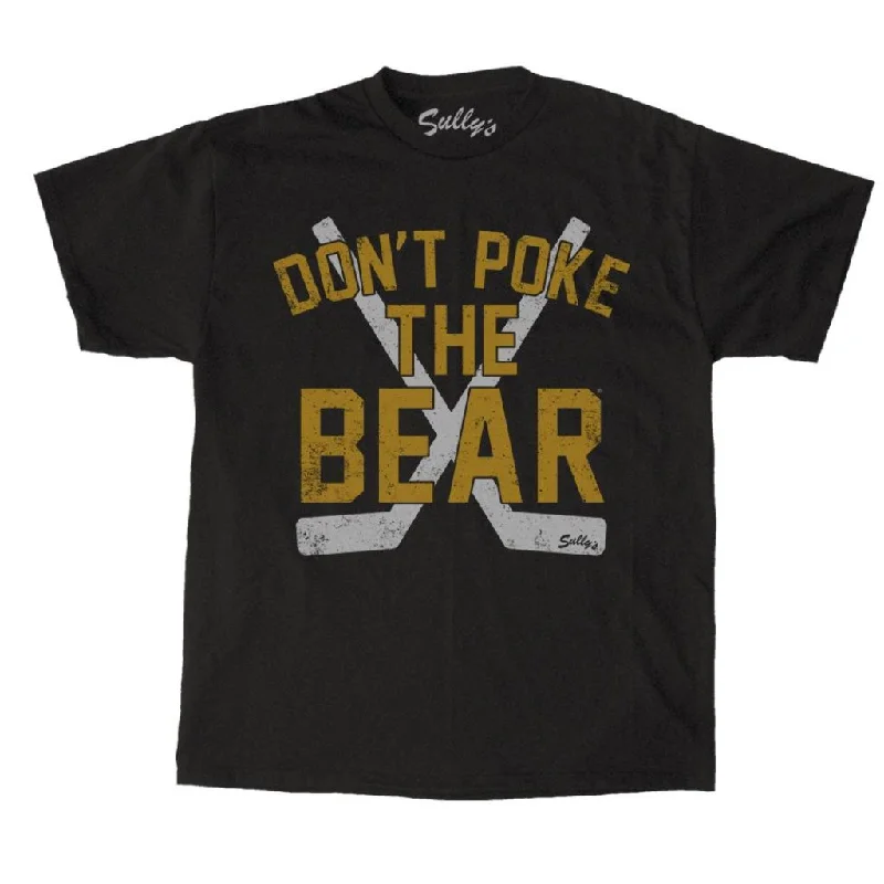 Don't Poke The Bear Heather Black T-Shirt Wool Fabric Cashmere Fabric Tweed Fabric