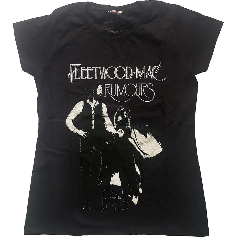 Fleetwood Mac | Official Ladies T-shirt | Rumours (black) Plaid T-Shirt Polka Dot Checkered