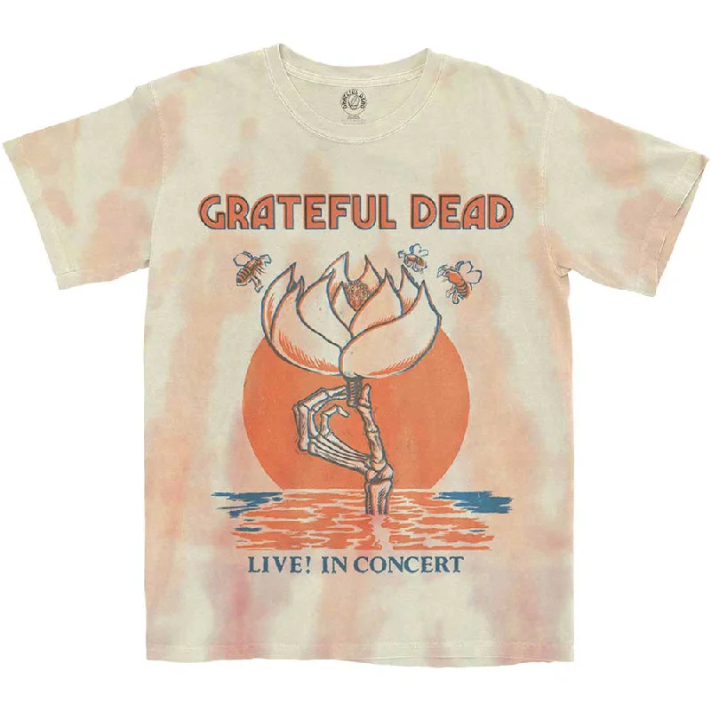 Grateful Dead | Official Band T-shirt | Sugar Magnolia (Dip-Dye) Spandex Blend Rayon Blend Denim Blend