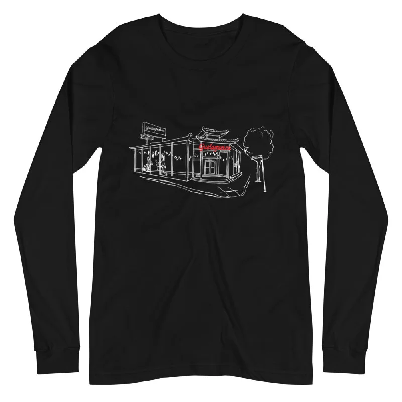 Guelaguetza Building Long Sleeve Tee Terry Blend Velvet Blend Canvas Blend