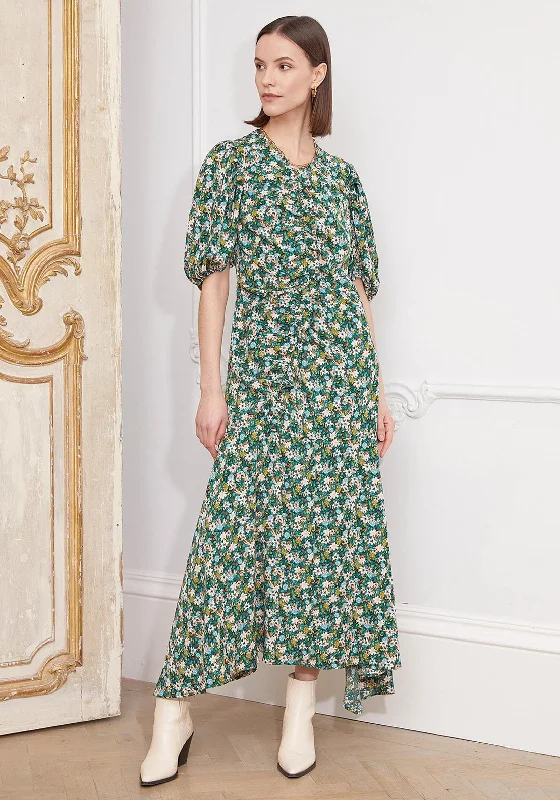 Jovonna Erve Floral Maxi Dress, Green Comfortable Casual Maxi Dress