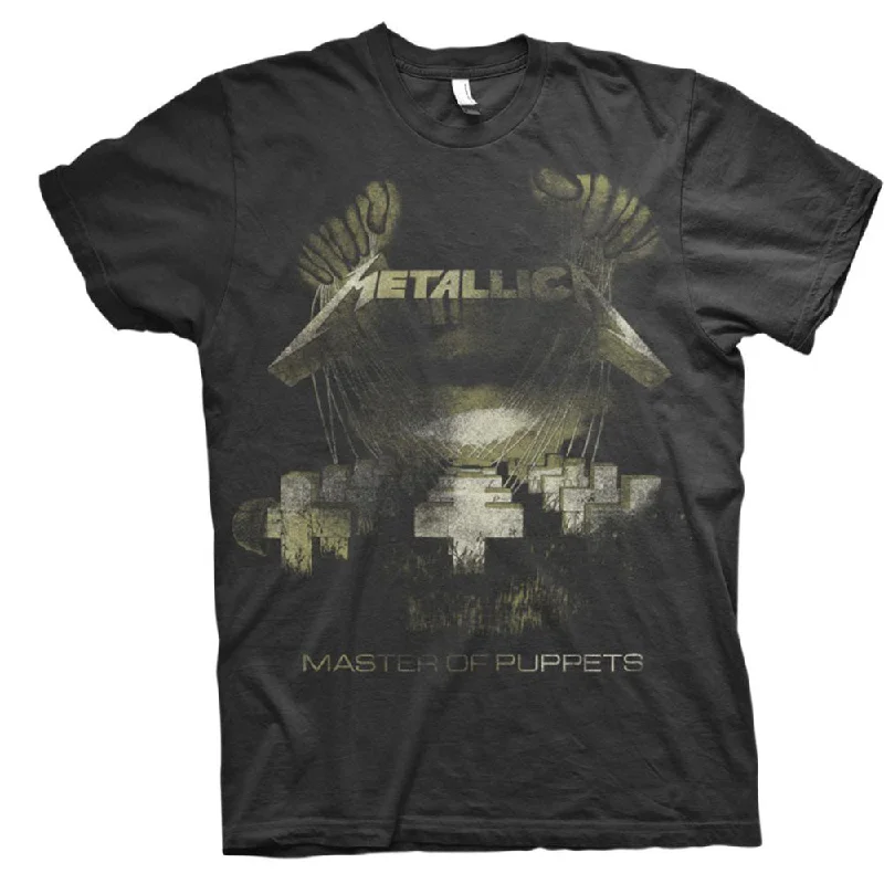 Metallica | Official Band T-Shirt | Master of Puppets Distressed Fleece Nylon Spandex