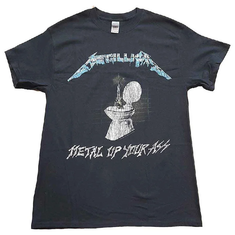 Metallica | Official Band T-shirt | Metal Up Your Ass (Back Print) Spandex Blend Rayon Blend Denim Blend