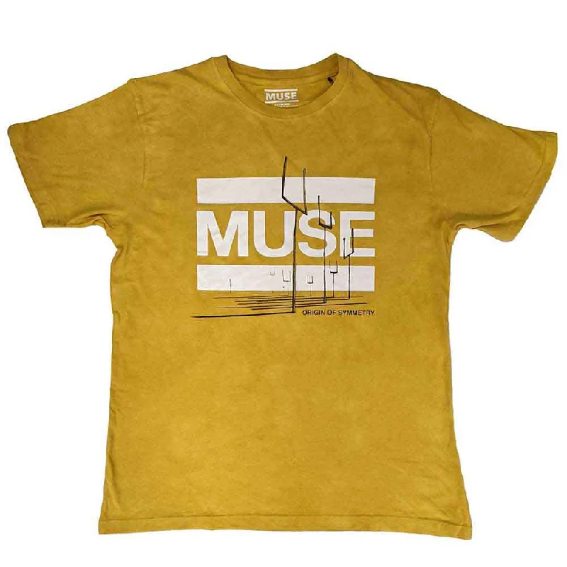 Muse | Official Band T-shirt | Origin of Symmetry (Dip-Dye) Spandex Blend Rayon Blend Denim Blend