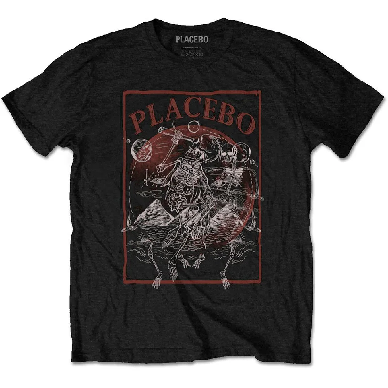 Placebo | Official Band T-shirt | Astro Skeletons Welt Pockets Slit Pockets Flap Pockets