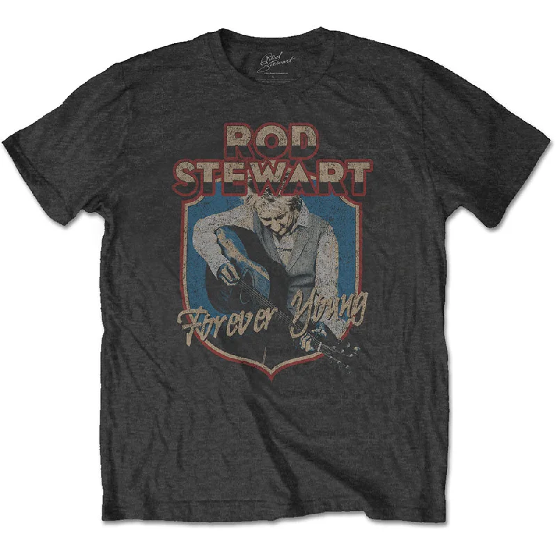 Rod Stewart | Official Band T-shirt | Forever Crest Hooded Caped Shawl Collar