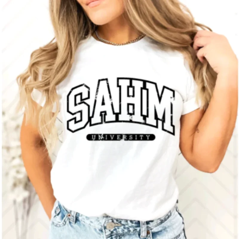 SAHM University T-shirt Zippered Front Buttoned Front Snap Front