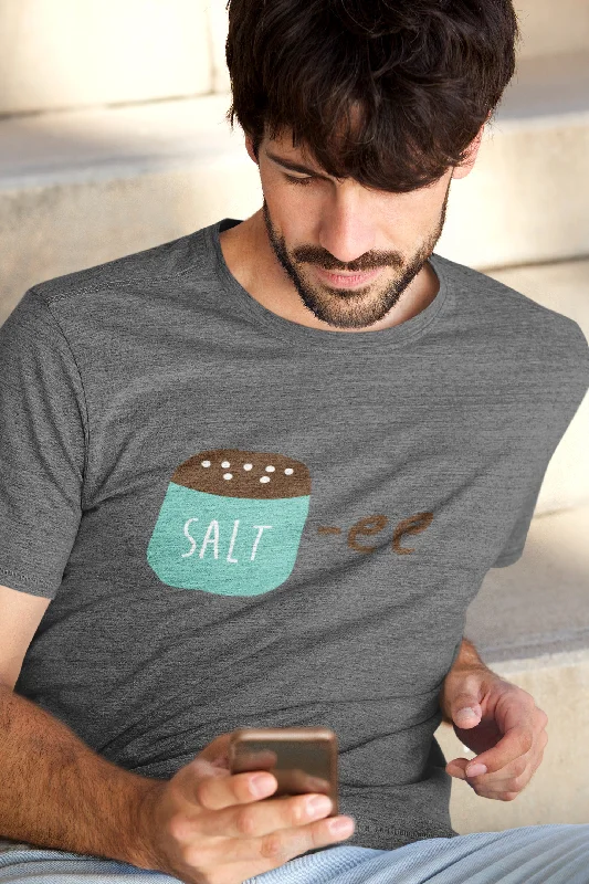 Salt-ee T-Shirt - Funny Unisex Jersey Short Sleeve Tee V-Neck T-Shirt Long Sleeve Cotton