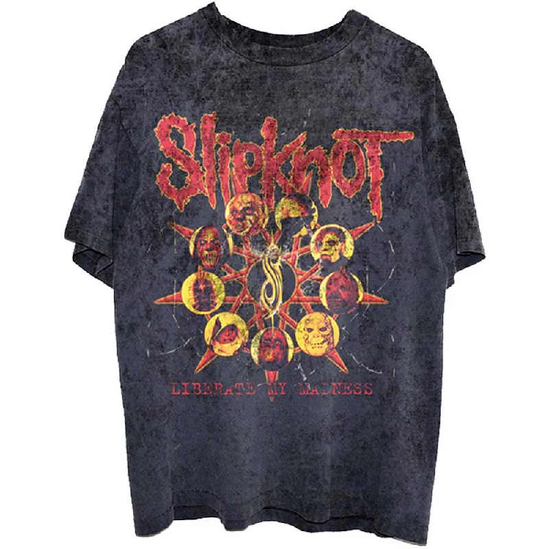 Slipknot | Official Band T-shirt | Liberate (Back Print & Dye-Wash) Elasticated Padded Insulated