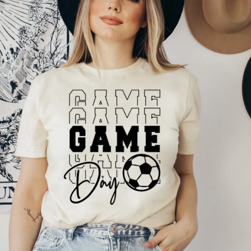 Soccer Game Day T-shirt Plaid T-Shirt Polka Dot Checkered