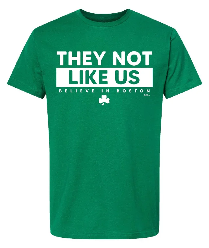 They Not Like Us (Believe In Boston) T-Shirt Graphic T-Shirt Round Neck Polyester