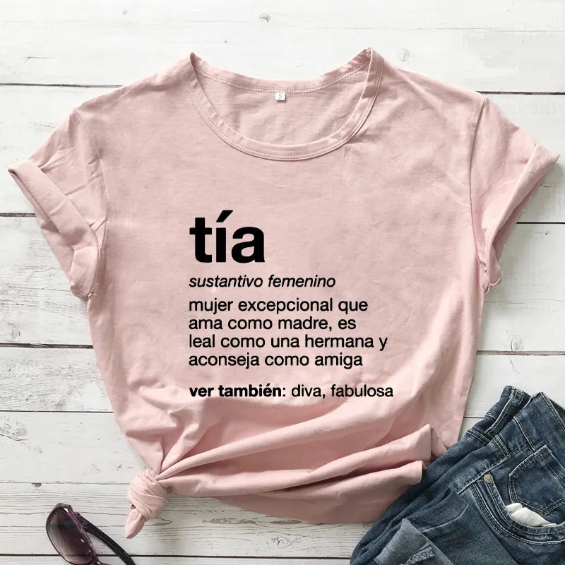 Tia Definition Spanish T-shirt Knit Fabric Woven Fabric Fleece Fabric