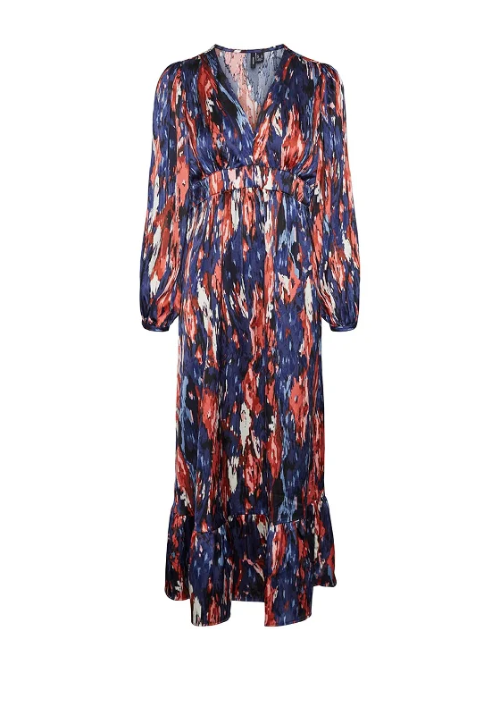 Vero Moda EA V-Neck Maxi Dress, Astral Aura Chic Boho Print Maxi Dress