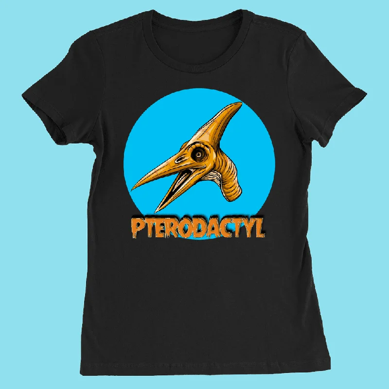 Women Pterodactyl Head T-Shirt Beaded Sequined Faux Fur