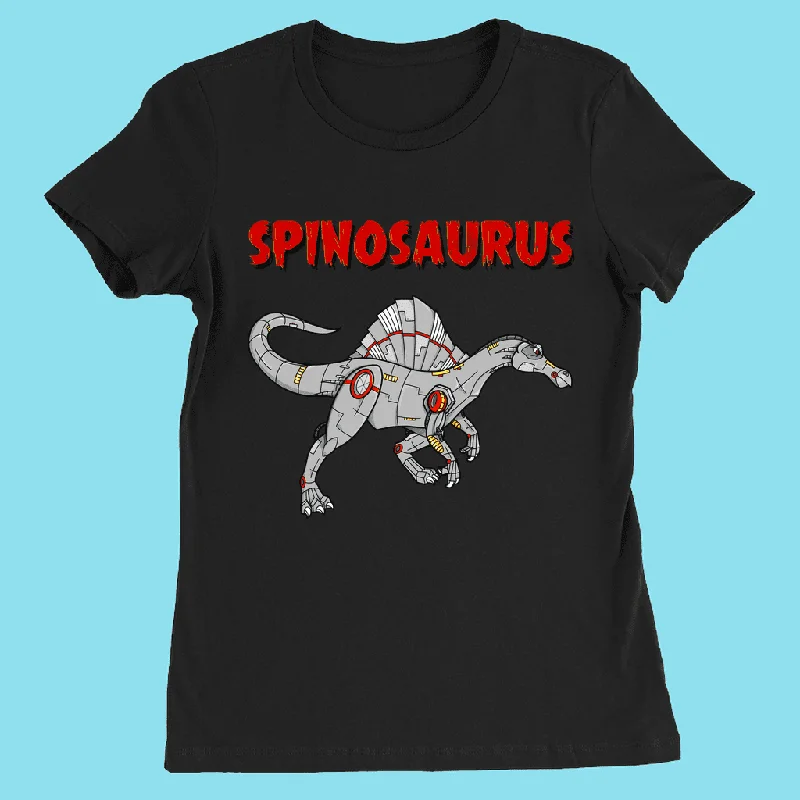 Women Robot Spinosaurus T-Shirt Rayon Velvet Corduroy