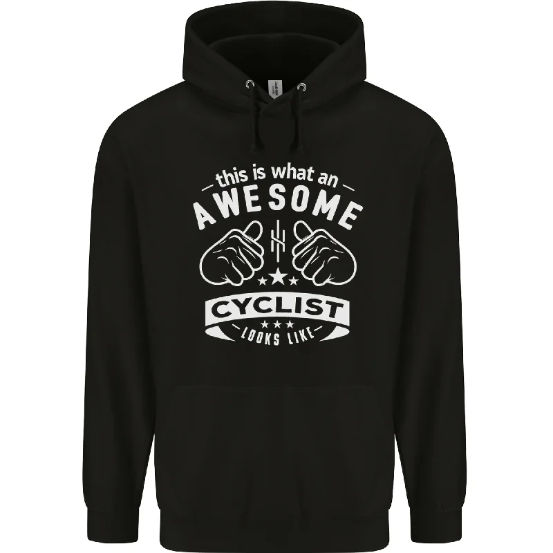 Awesome Cyclist Looks Like This Cycling Mens 80% Cotton Hoodie Hoodie with Pocket Utility Practical