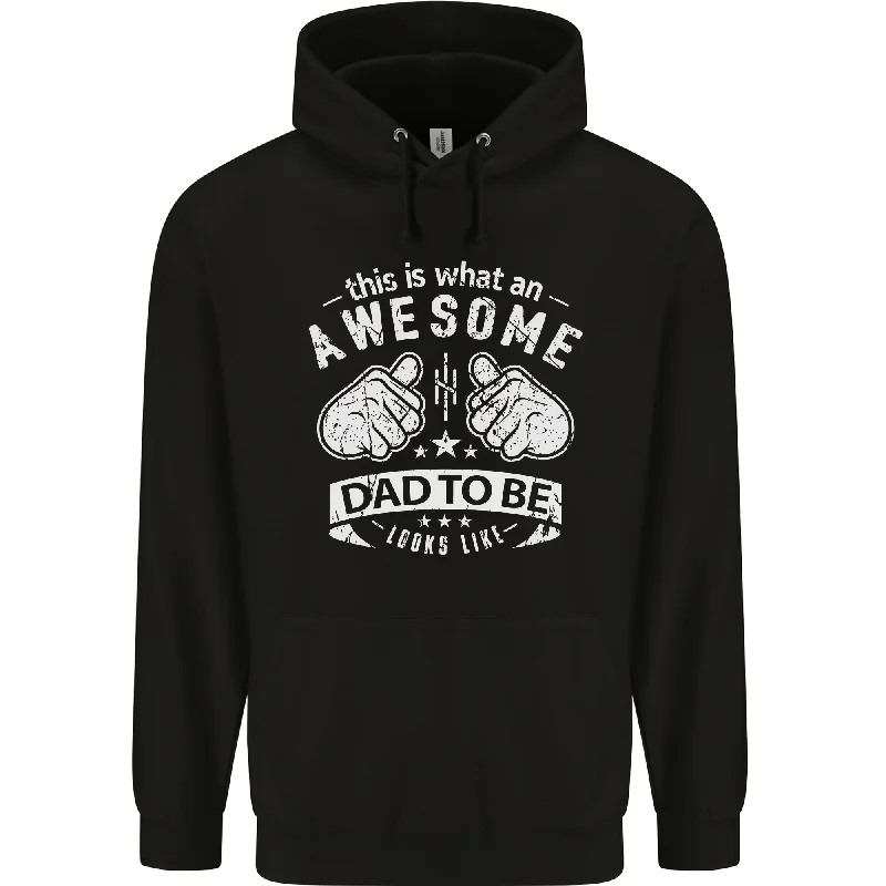 Awesome Dad to Be Looks New Dad Daddy Mens 80% Cotton Hoodie Hoodie with Button Placket Classic Preppy