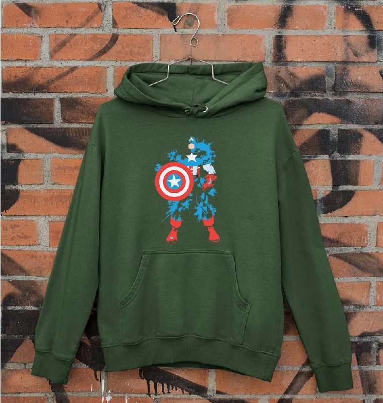 Captain America Superhero Unisex Hoodie for Men/Women Hoodie with Earth Tones Natural Calm