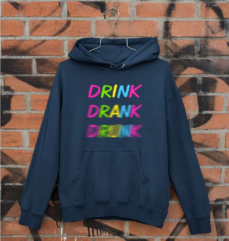 Drink Alcoholic Unisex Hoodie for Men/Women Hoodie with Hidden Zipper Minimalist Clean