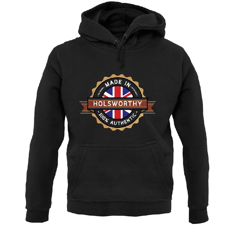 Made In Holsworthy 100% Authentic Unisex Hoodie Hoodie with Hem Raw Edge Edgy Unfinished