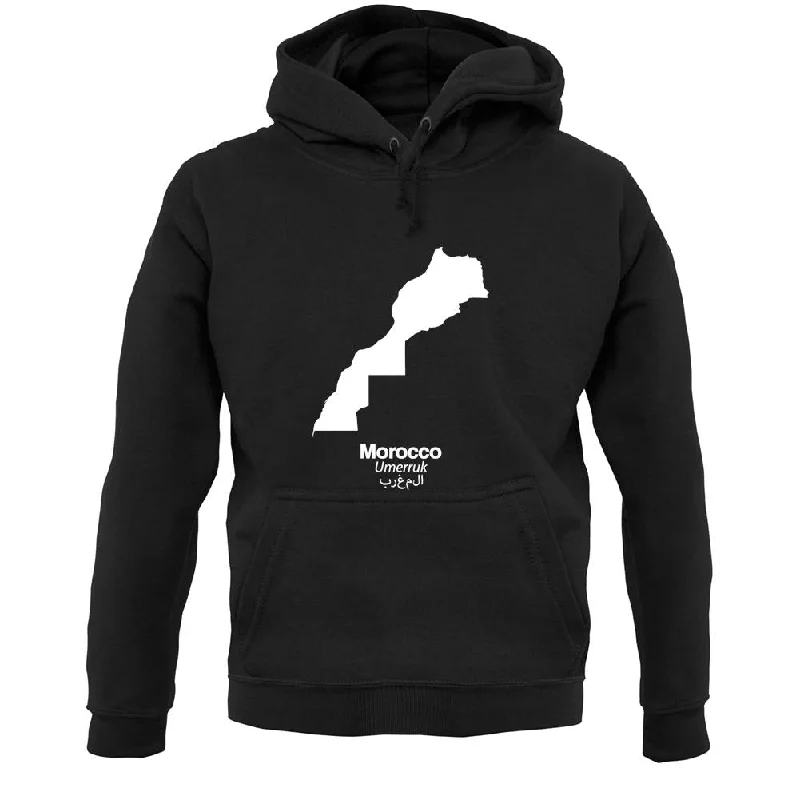 Morocco Silhouette Unisex Hoodie Hoodie with Longline Fit Extended Stylish