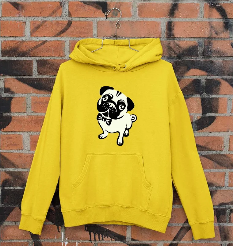 Pug Dog Unisex Hoodie for Men/Women Hoodie with Raglan Sleeves Sporty Comfortable