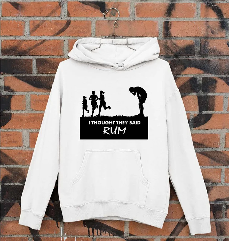 Rum Funny Unisex Hoodie for Men/Women Hoodie with Mock Neck Collared Structured