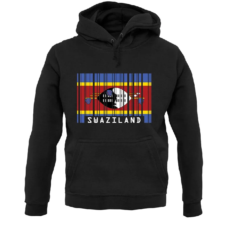 Swaziland Barcode Style Flag Unisex Hoodie Hoodie with Half-Zip Sporty Casual