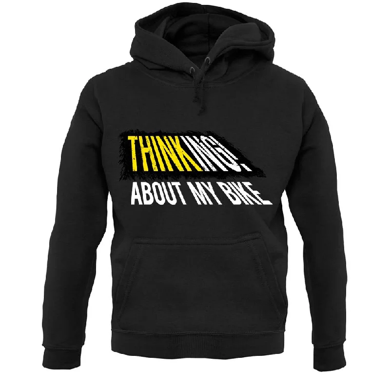 Thinking About My Bike Unisex Hoodie Hoodie with Half-Zip Sporty Casual