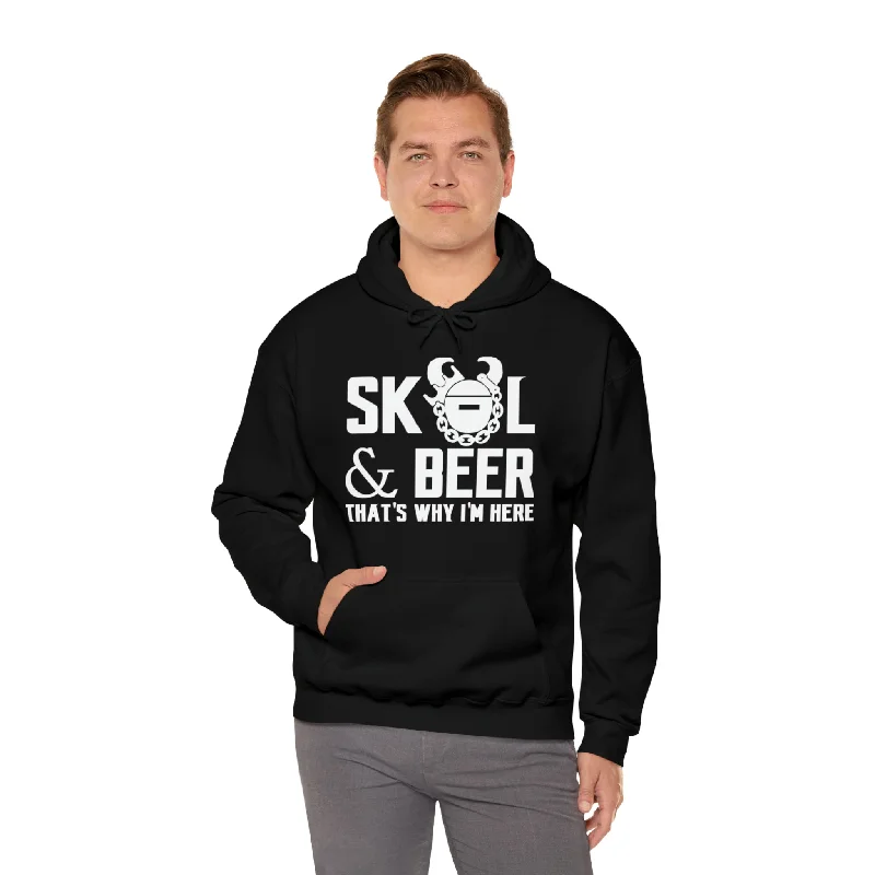 Unisex Heavy Blend™ Hoodie - & BEER Hoodie with Applique Textured Unique