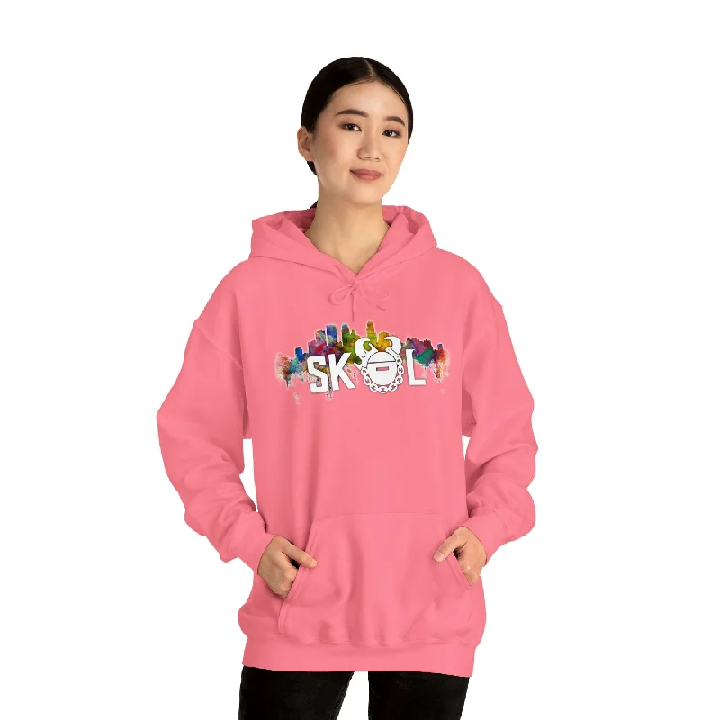 Unisex Heavy Blend™ Hoodie - Skyline Hoodie with Elastic Cuffs Stretchable Comfortable