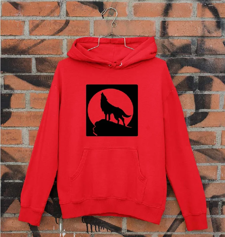 Wolf Unisex Hoodie for Men/Women Hoodie with Bell Sleeves Flared Feminine