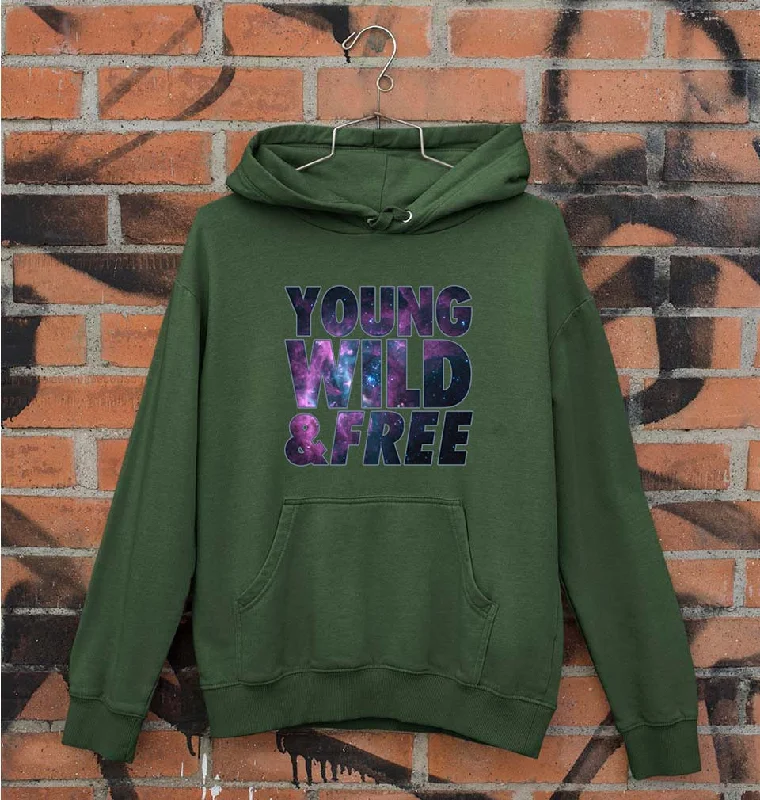 Young Wild Free Unisex Hoodie for Men/Women Hoodie with Puffed Sleeves Voluminous Trendy