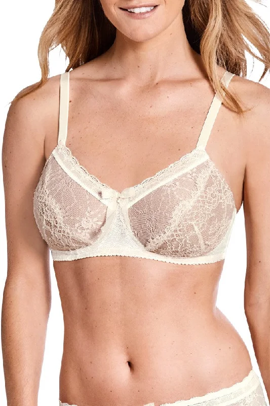 Aurora Padded Non Wired Bra - Off-White / Nude #44574 Breathable Wireless Bra